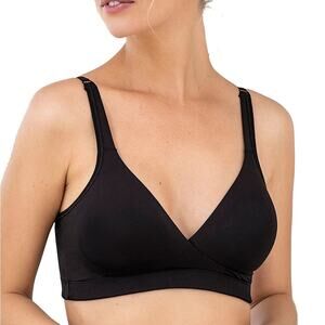 Leonisa Small Black Bra Multipurpose Full coverage Wireless Sleep